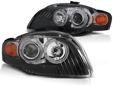 Angel Eyes Scheinwerfer Set f&uuml;r Audi A4 B7 BJ 11/04-03/08 Klar/Schwarz RHD/LHD