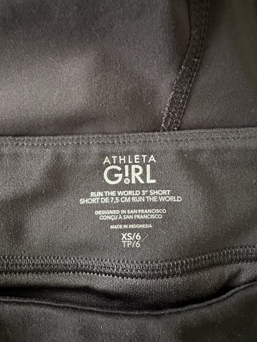 Athleta Girl Run the World 3” Shorts XS/6 - Picture 5 of 6