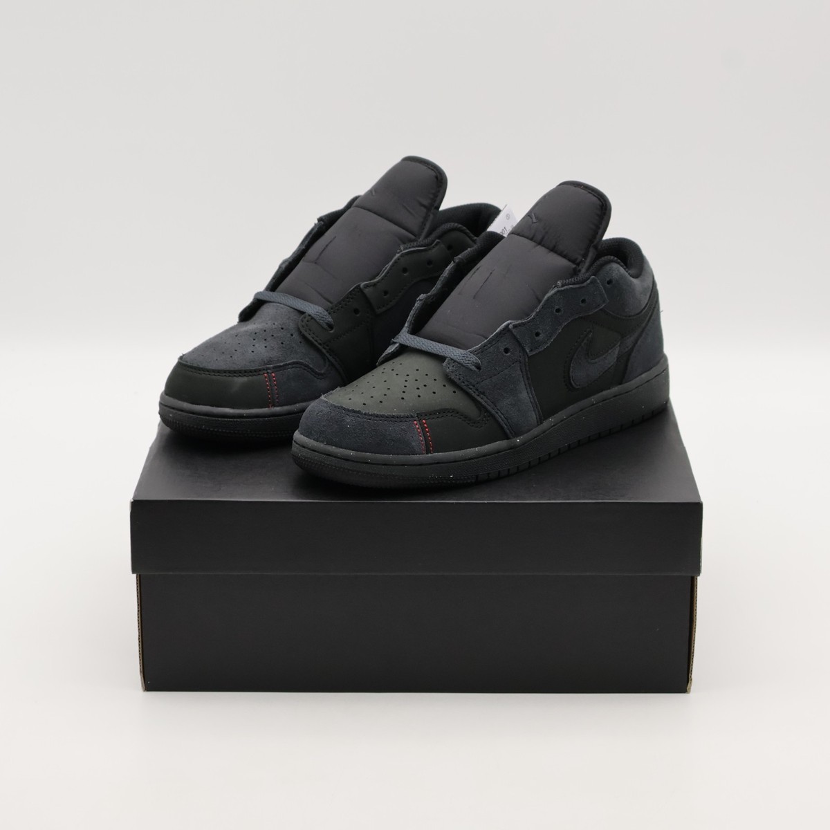 FQ7757-001 Nike GS Air Jordan 1 Low SE Craft Dark Smoke Grey | eBay