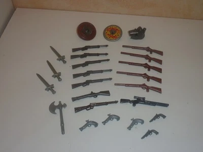 PLAYMOBIL Lot De pièces Divers Armes / fusils / Boucliers / pistolets - Photo 1/4
