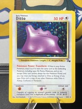 Pokémon TCG Ditto 3/62 Fossil Unlimited Holo Rare Vintage 1999 WOTC