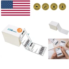 Fanfold 4 x 6 Direct Thermal Labels White Perforated Shipping Labels, 500pcs ...