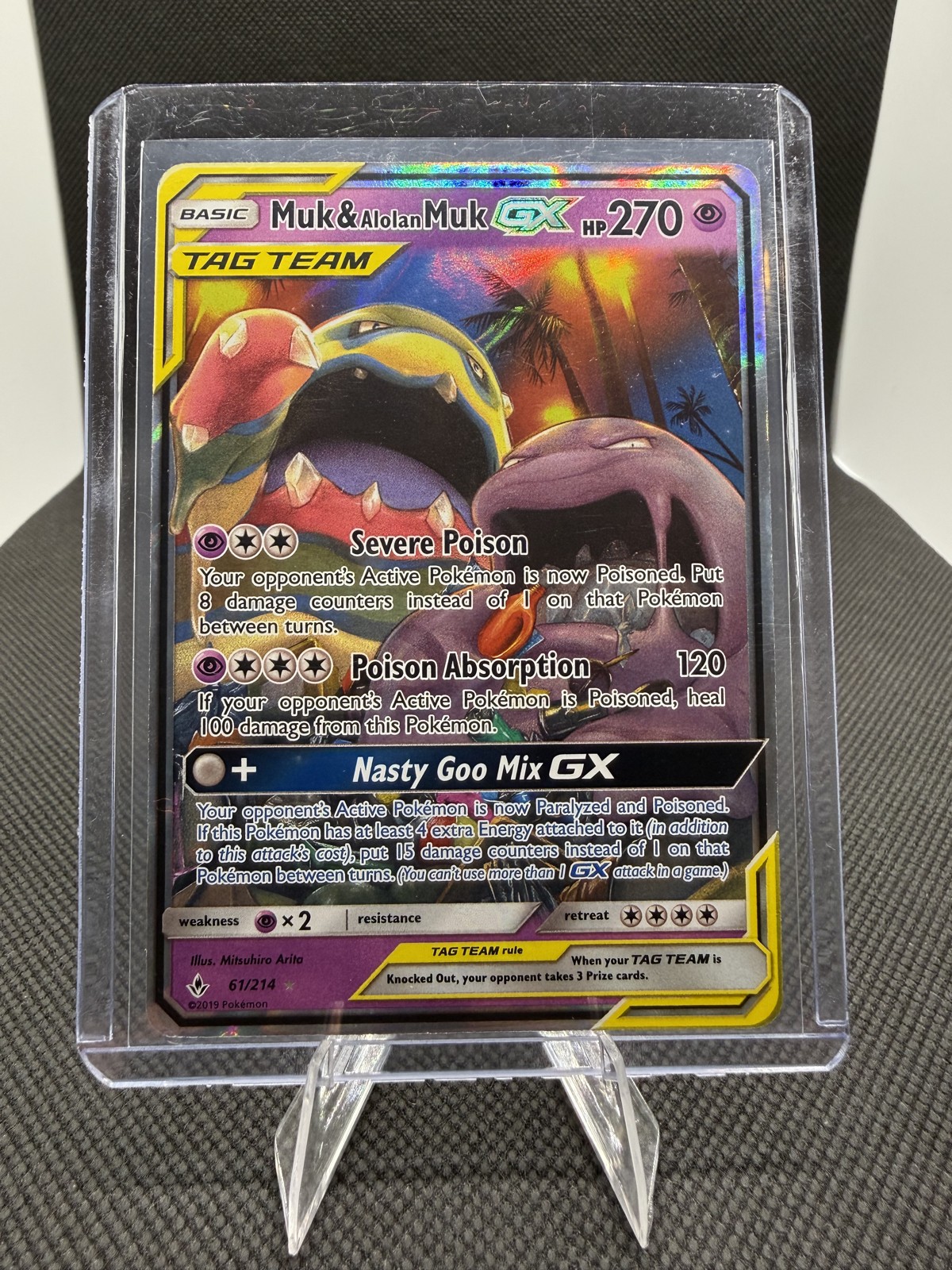 Muk & Alolan Muk GX 61/214 Sm-Unbroken Bonds Holo