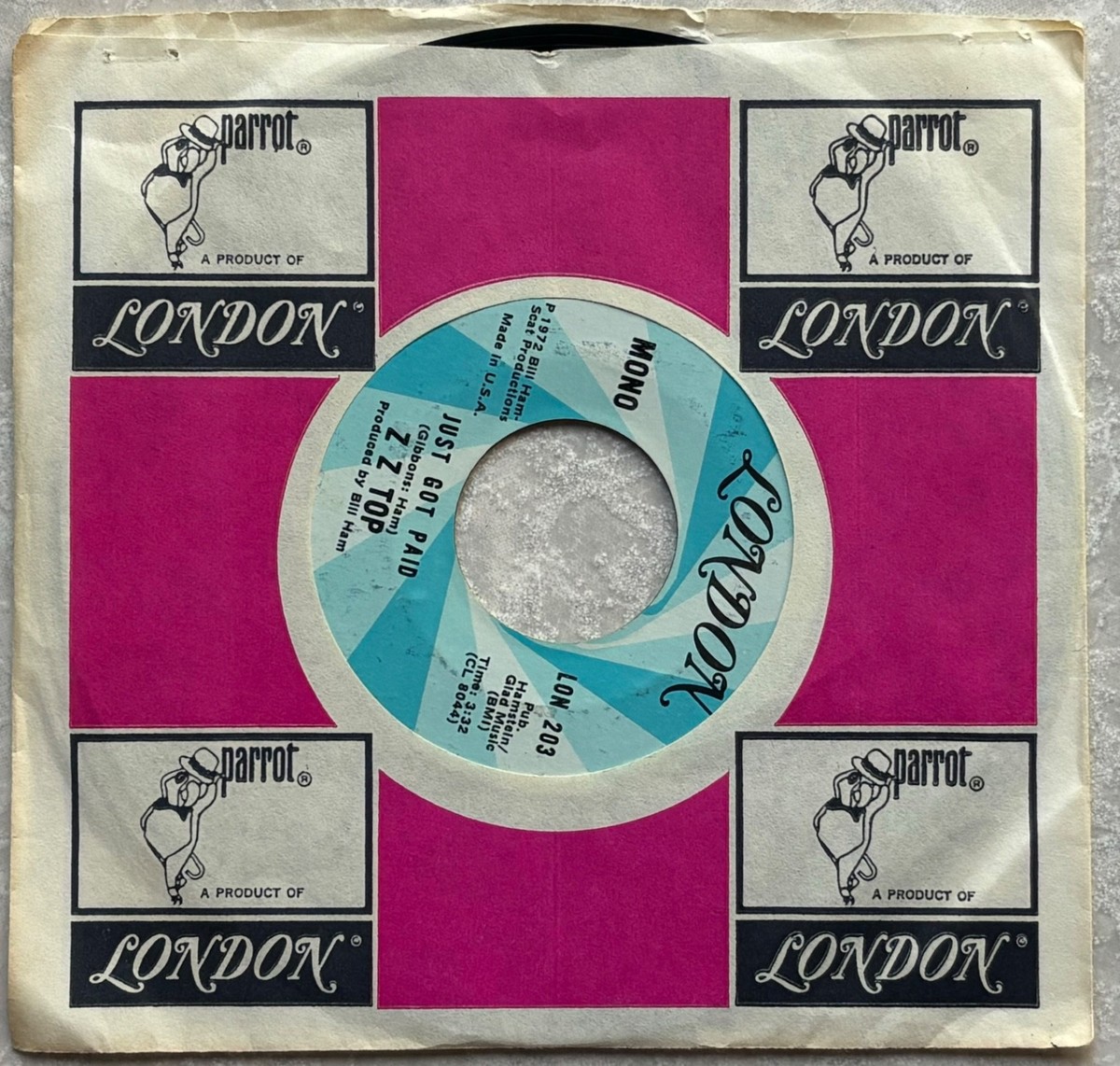 ZZ Top - La Grange / Just Got Paid - 1973 - 45RPM | eBay