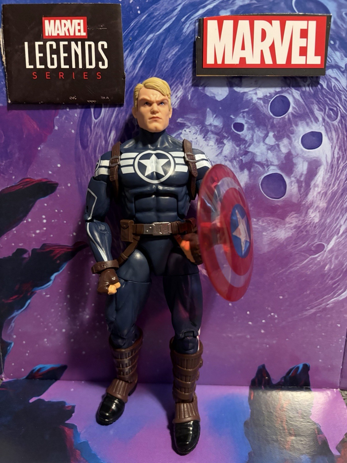 Marvel Legends Commander Rogers w/Shield Loose Figure GR8 Shape ✅ Pics FREE2SHIP