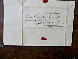 1847 palais d'Eu lettre autographe du general Gourgaud aide camp du Roi