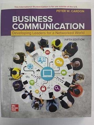 Business Communication: Developing - Paperback, by Peter W. Cardon - Very Good