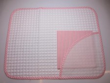 TOVAGLIETTA AMERICANA COLAZIONE CON TOVAGLIOLO ASILO NIDO D'APE "RIGHE" ROSA
