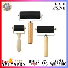 3pk Rubber Roller Brayer Rollers 1.4/2.4/4 Inch Art Craft Roller for Printmaking