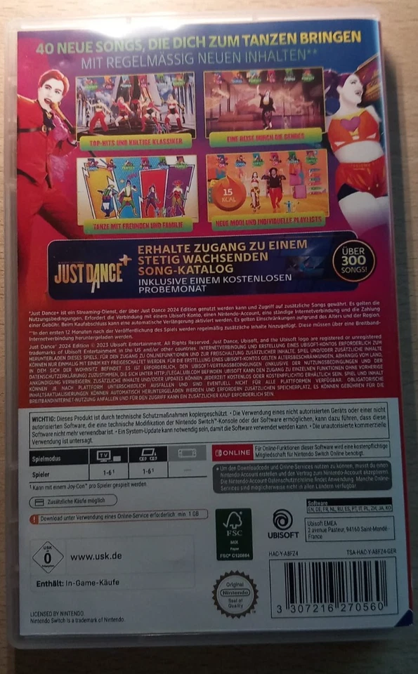HÜLLE !!! Just Dance (Nintendo Switch, 2024) nur die Hülle - Bild 2 von 2