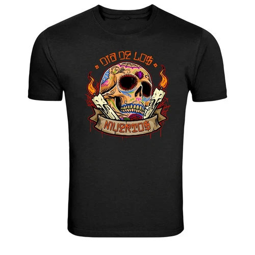 Dia De Los Muertos Skull Mexican Graphic T Shirt - product listing photo