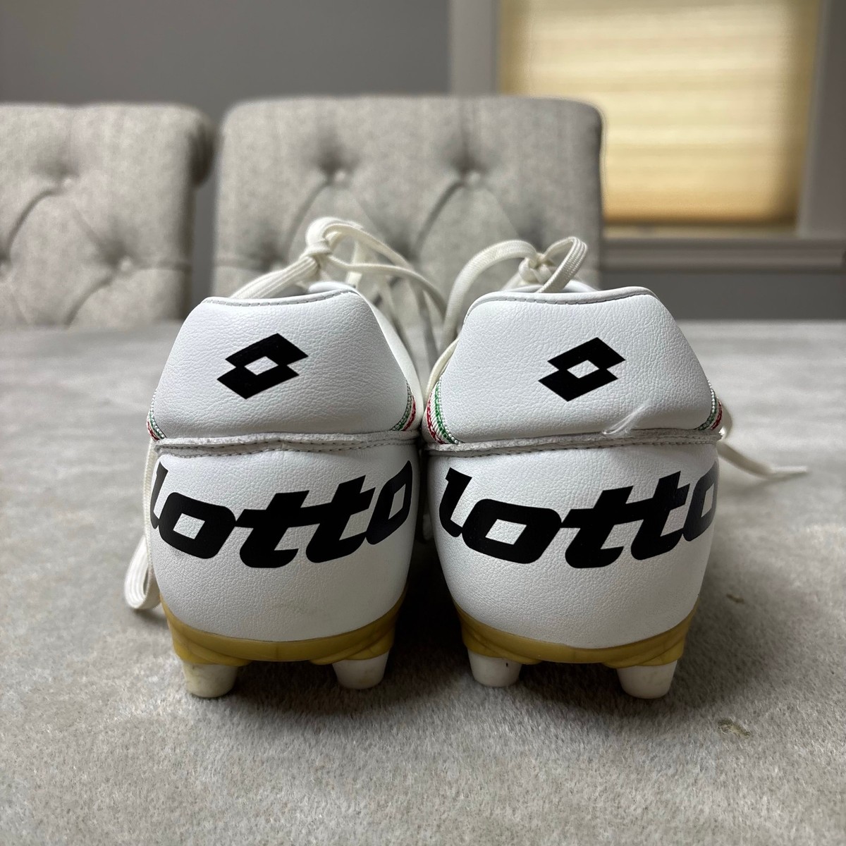 Lotto Stadio OG II FG Soccer Cleats Men's Size 10.5 White Gold K