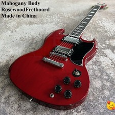 USA Warehouse Angus Young SG Gloss Red Electric Guitar HH Pickups Real Photo