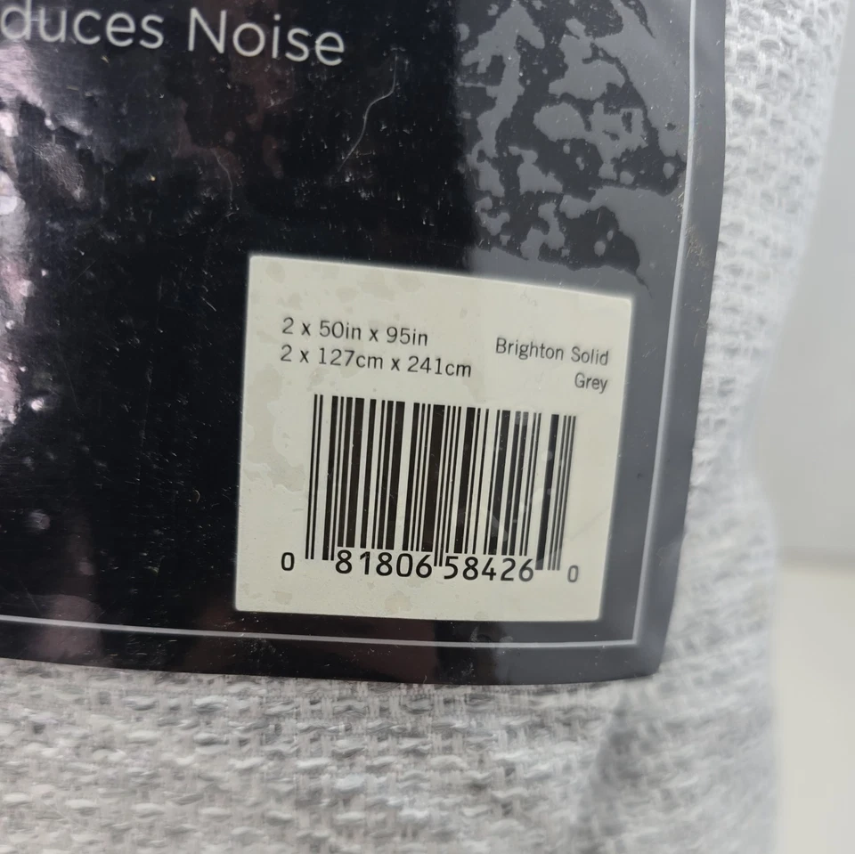 New Eclipse 100% Blackout Curtain Panels Absolute Zero Draft Stopper 2x 50"x95" - Image 3 of 4