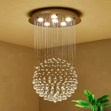Saint Mossi Chandelier Modern K9 Crystal Raindrop Lighting Flush mount LED