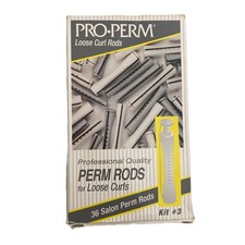 NOS NIB Pro-Perm Rods Loose Curls Profesional Quality 36 Salon Curl Rods