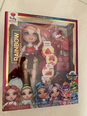 Rainbow High Ruby Anderson Sparkle Slime Modepuppe & Haustier 11 Zoll NEU UND VERSIEGELT