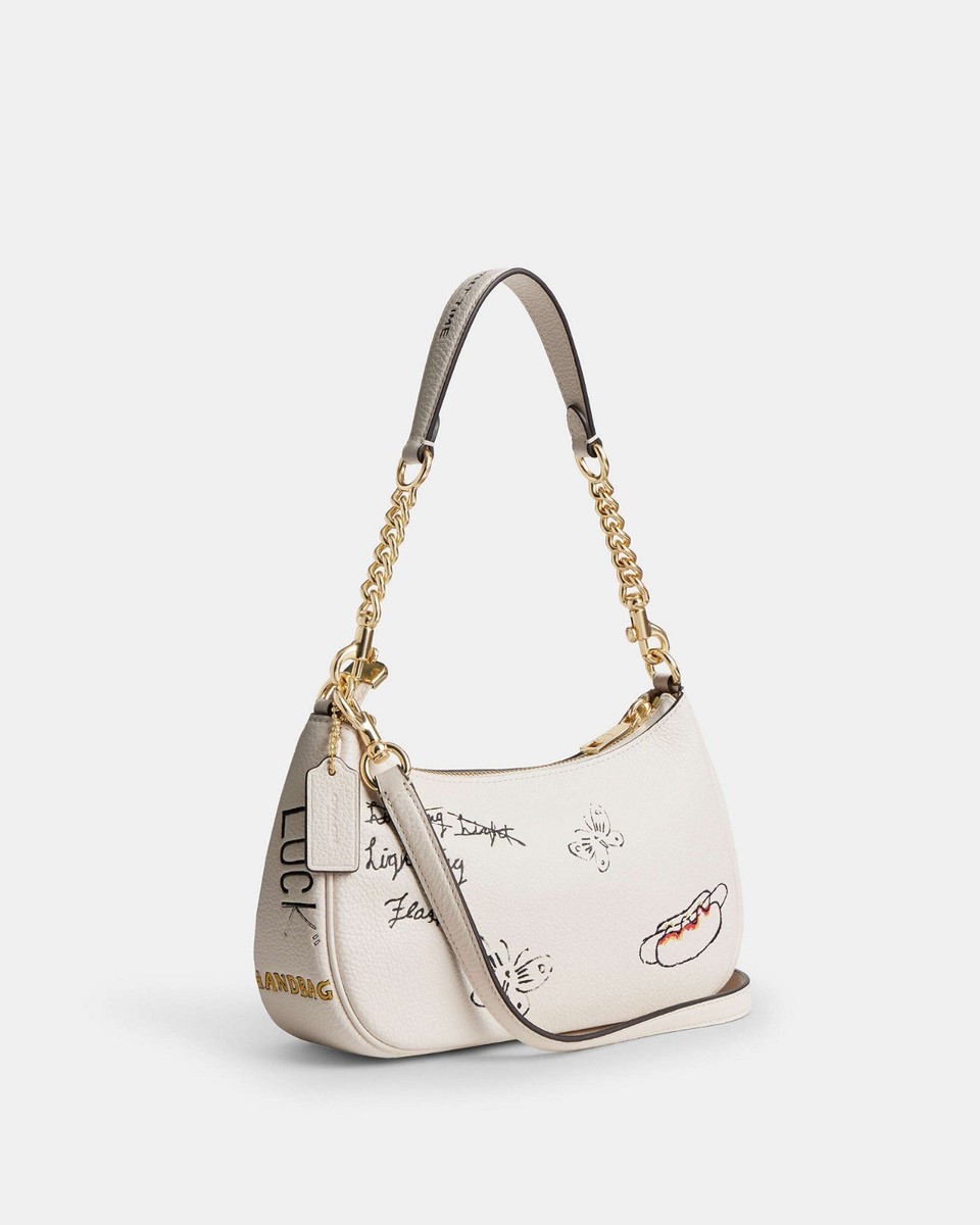 COACH コーチ テリ ショルダー バッグ・スケッチ プリント Coach Teri Shoulder Bag With Sketch Print NWT | eBay