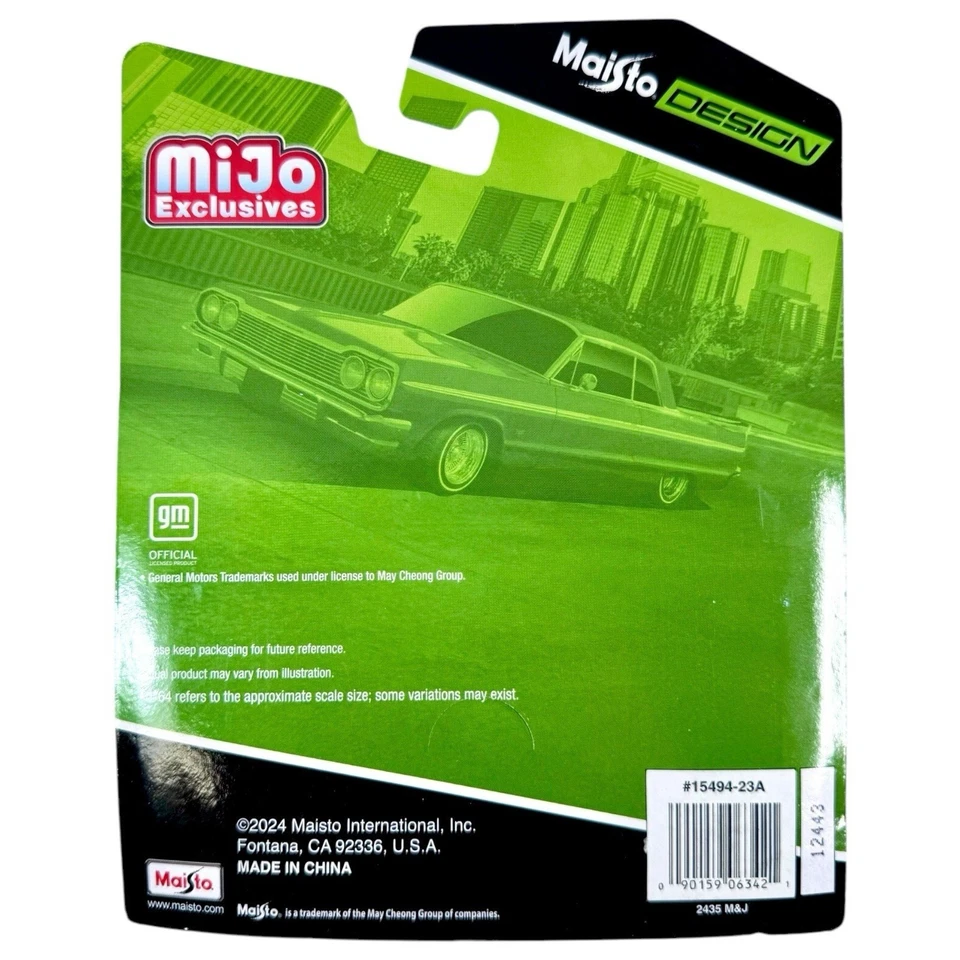 Maisto MiJo Chase Chevy 454 SS Pickup Silver Grey 1:64 1993 Diecast Truck New - Image 2 of 2