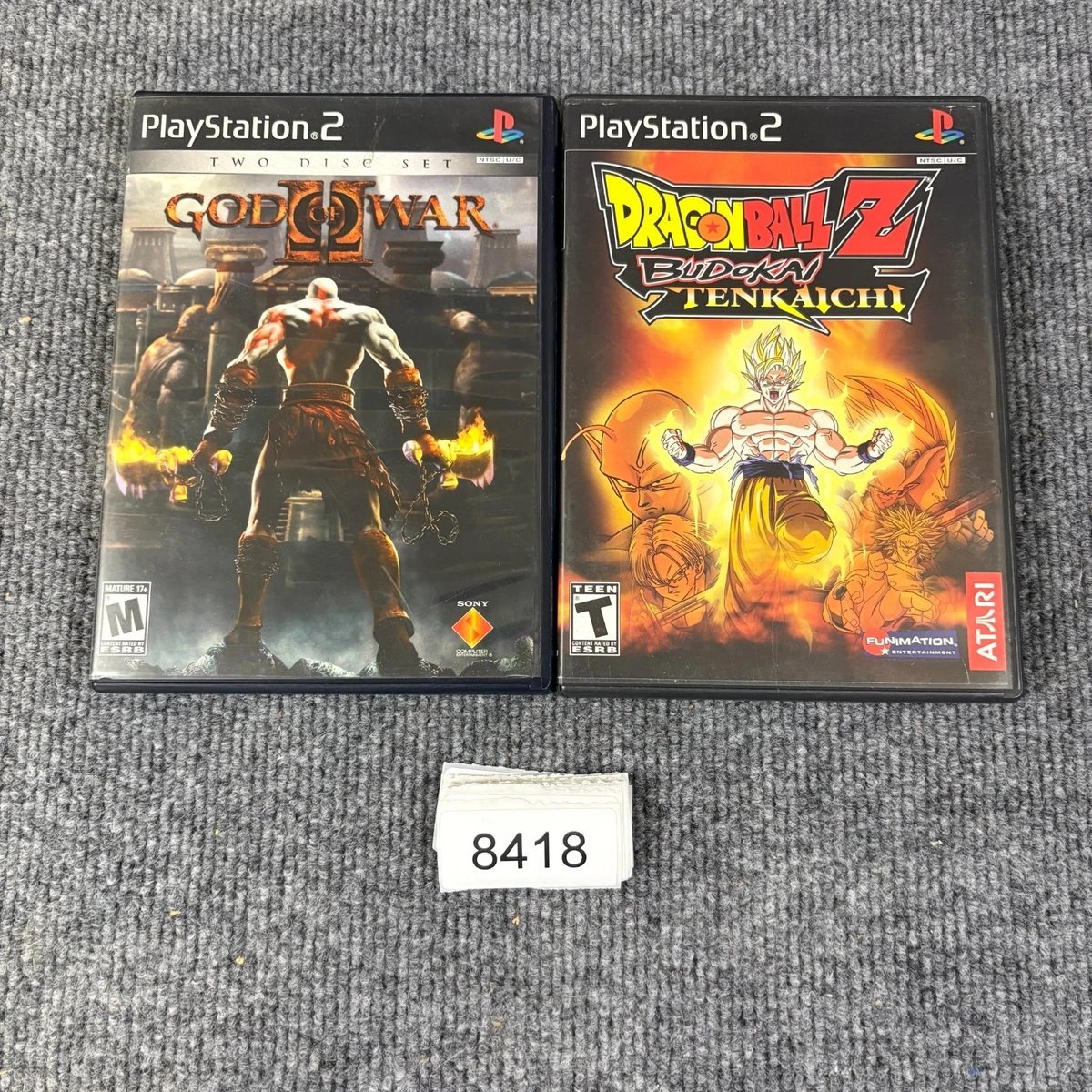 Lot d'anciens jeux pour console Playstation 2, Dragon Ball Z, Budokai Tenkaichi - Jeux vidéo