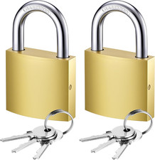2 Pack Keyed Padlocks 33Mm Small Lock with Keys, 0.86 Inch Locker Lock for Backp
