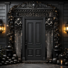 Halloween Decorations Outdoor 3PCS Cemetery Archway Gothic Banner Party Decor