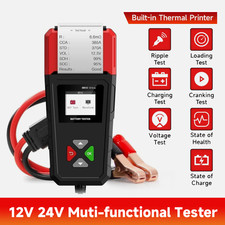 12V 24V Heavy Duty Battery Tester 100-2000CCA Truck Boat Load