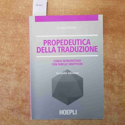 OSIMO - ÜBERSETZUNGSPROPÄDEUTIK 2012 HOEPLI Handbuch