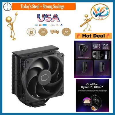 Hyper 212 Black CPU Cooler with 120mm PWM Fan Compatible with AMD Intel