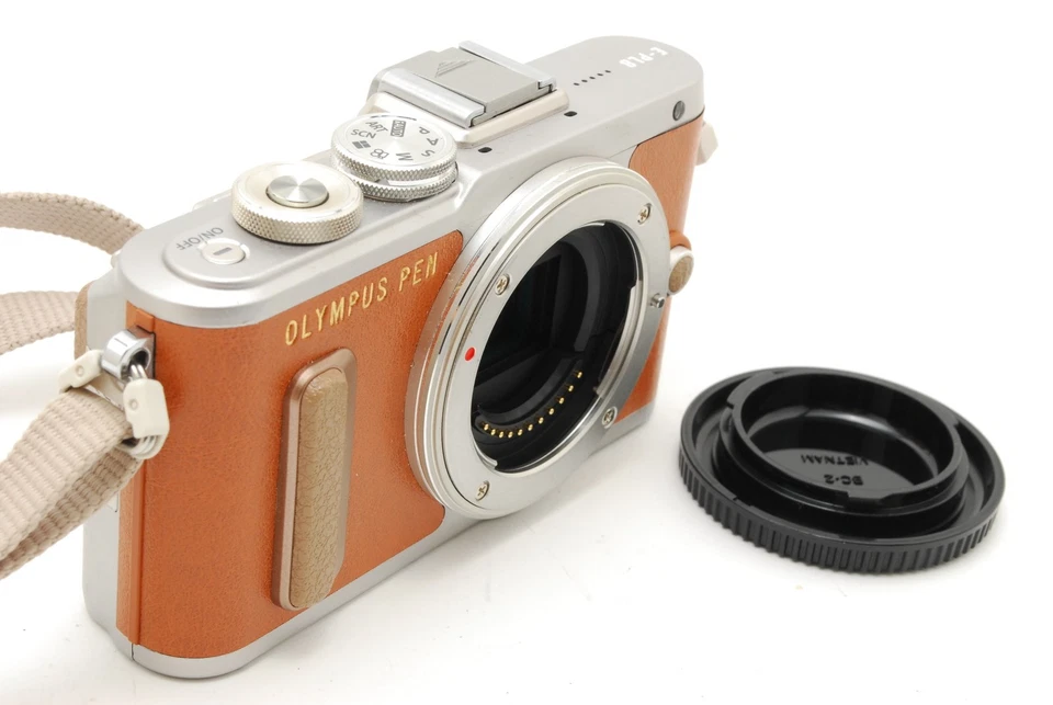 [Almost Unused SC:398] Olympus Pen E-PL8 Double Lens Kit Brown from JAPAN - Image 3 of 4