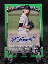 2025 Bowman Paper Prospect Autograph Green #BPA-KE Konner Eaton Auto /99 Rockies