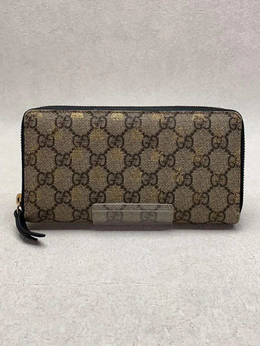 Gucci Portefeuille/Pvc//410102 203887/Gg Supreme Bee Hachi Print fermeture éclair ronde