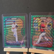 Panini Prizm 2021 MLB Rookie Baseball Card Lot 2 David Peterson, Tanner Houck