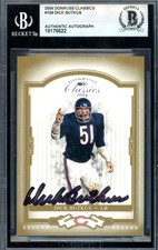 Dick Butkus Beckett BAS Signed 2004 Donruss Classics Autograph