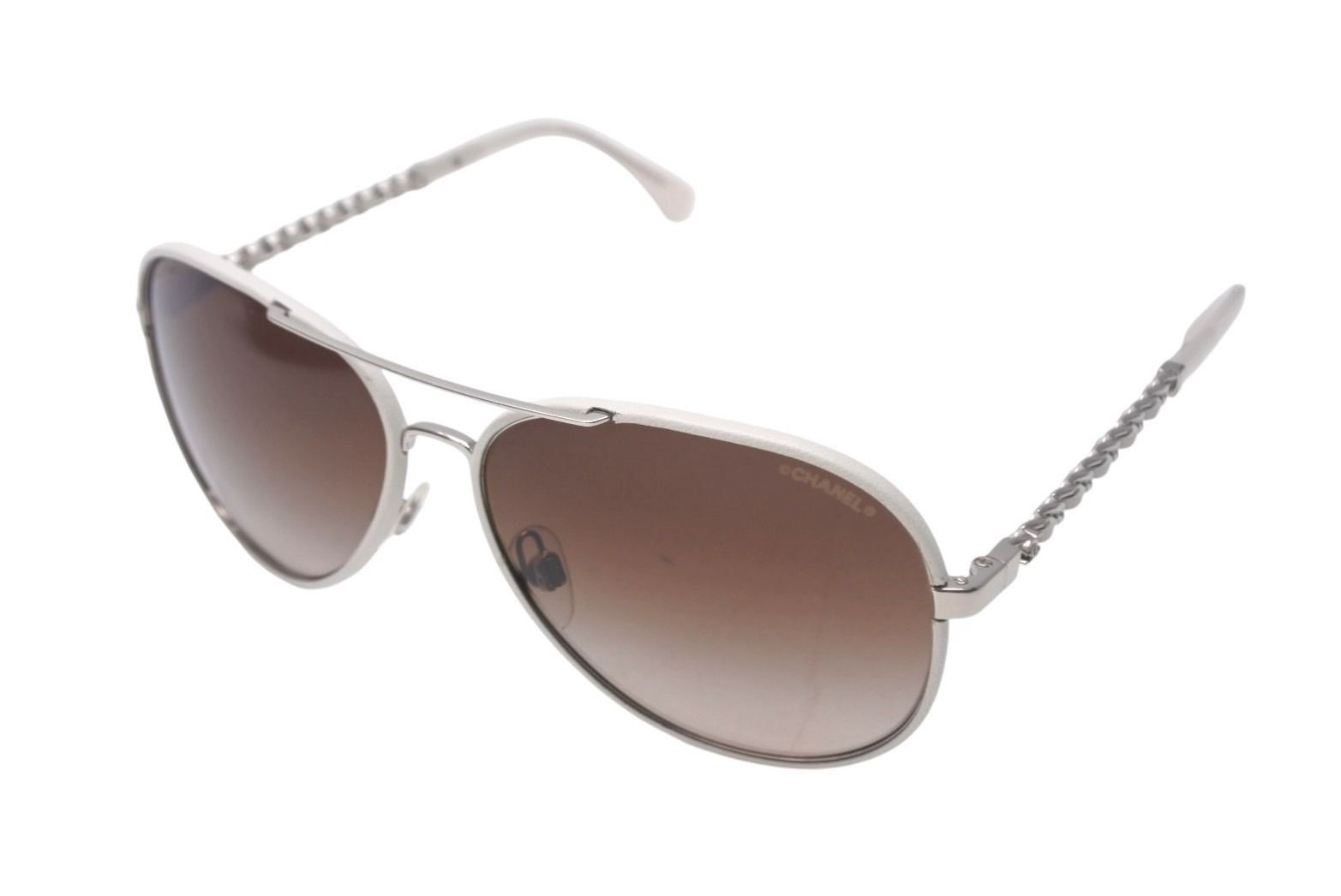 CHANEL Sunglasses 4219-Q c.124/S5 Coco Mark Chain Leather Accessories e433 image 5