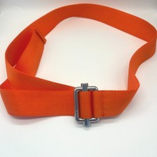 Lauren Ralph Lauren Orange Cloth Adjustable Belt Vintage Silver Tone Buckle Y2K