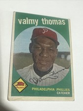 1959 Topps Valmy Thomas #235b Philadelphia Phillies Gray/darker back G/VG/EX