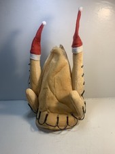 Light Up Christmas Turkey Hat with Multi Color Lights Festive Headwear WORKS 