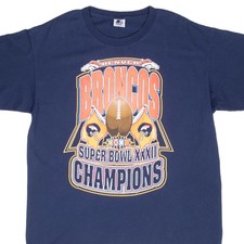 VINTAGE NFL DENVER BRONCOS SUPER BOWL CHAMPIONS XXXII 1999 TEE SHIRT LARGE