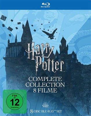 Harry Potter  Collection (BR)  8Disc Slipcase, Alle 8 Filme, Repack 2018 - WARN