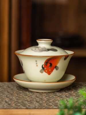 150cc chinese JingDeZhen Handmade GaiWan hand-painted tea cup Gongfu tureen