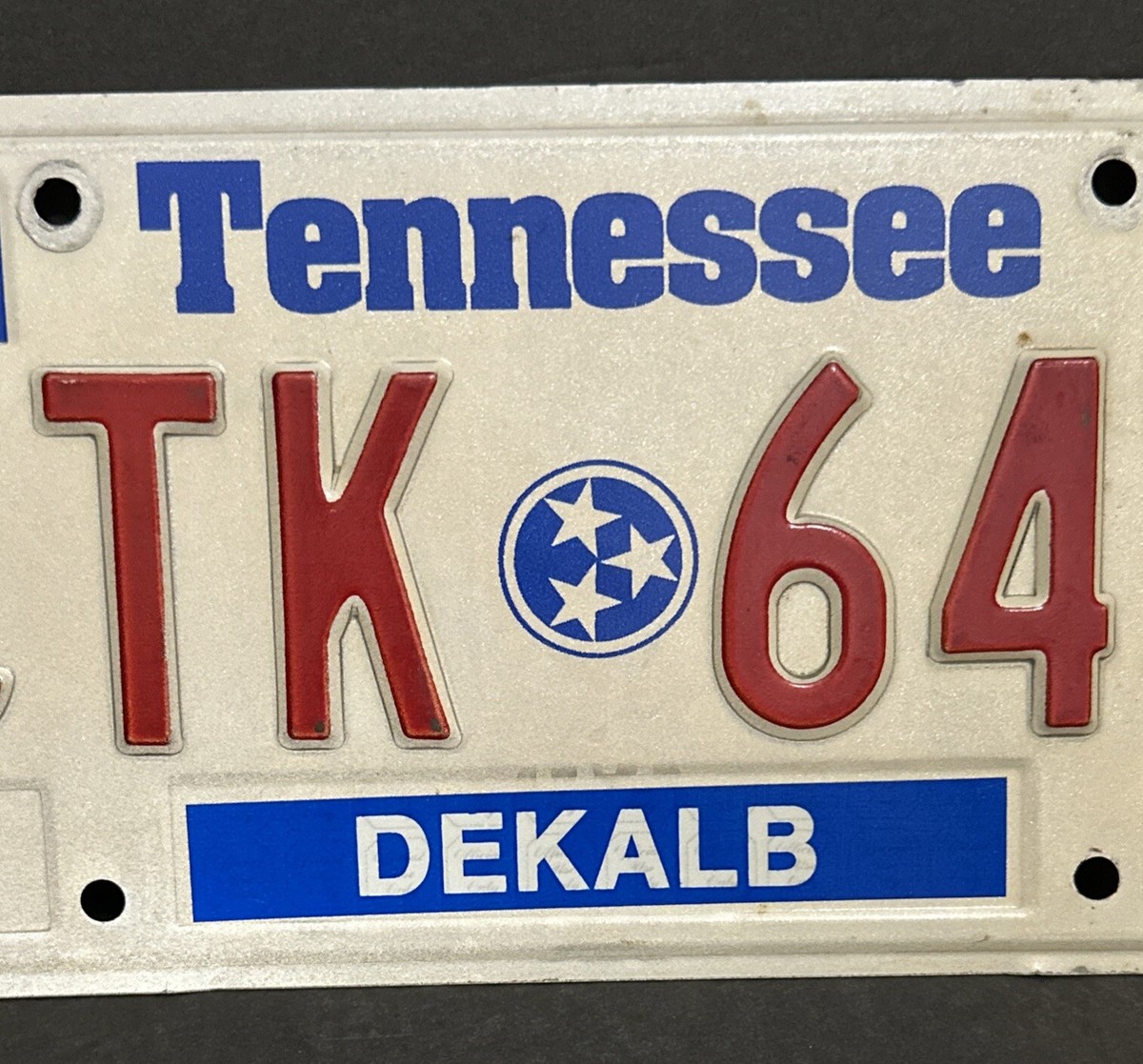 鉄道プレート 3208 Tennessee License Plate “3 Star” — DEKALB County — STEEL — CTK 645