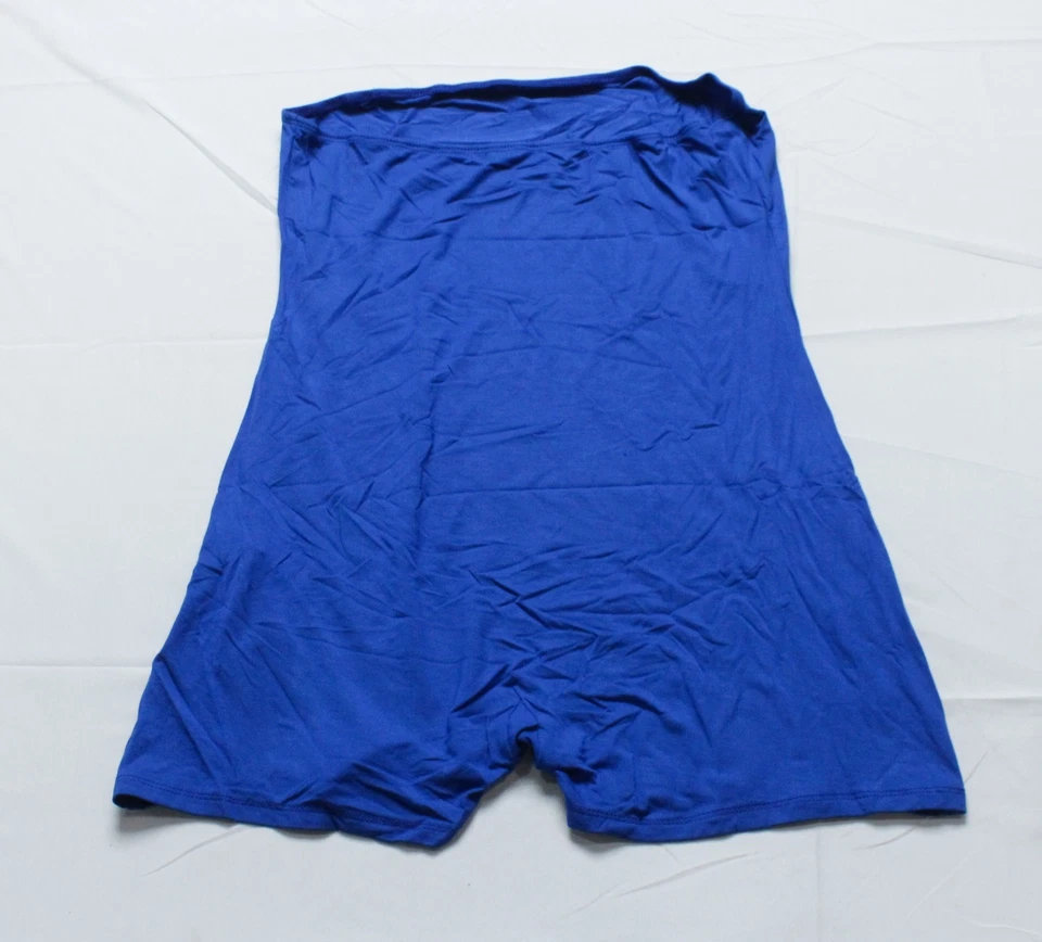 Mameluco unitard Shein SXY liso tubo sin espalda CM5 azul real grande para mujer Foto 3 de 3