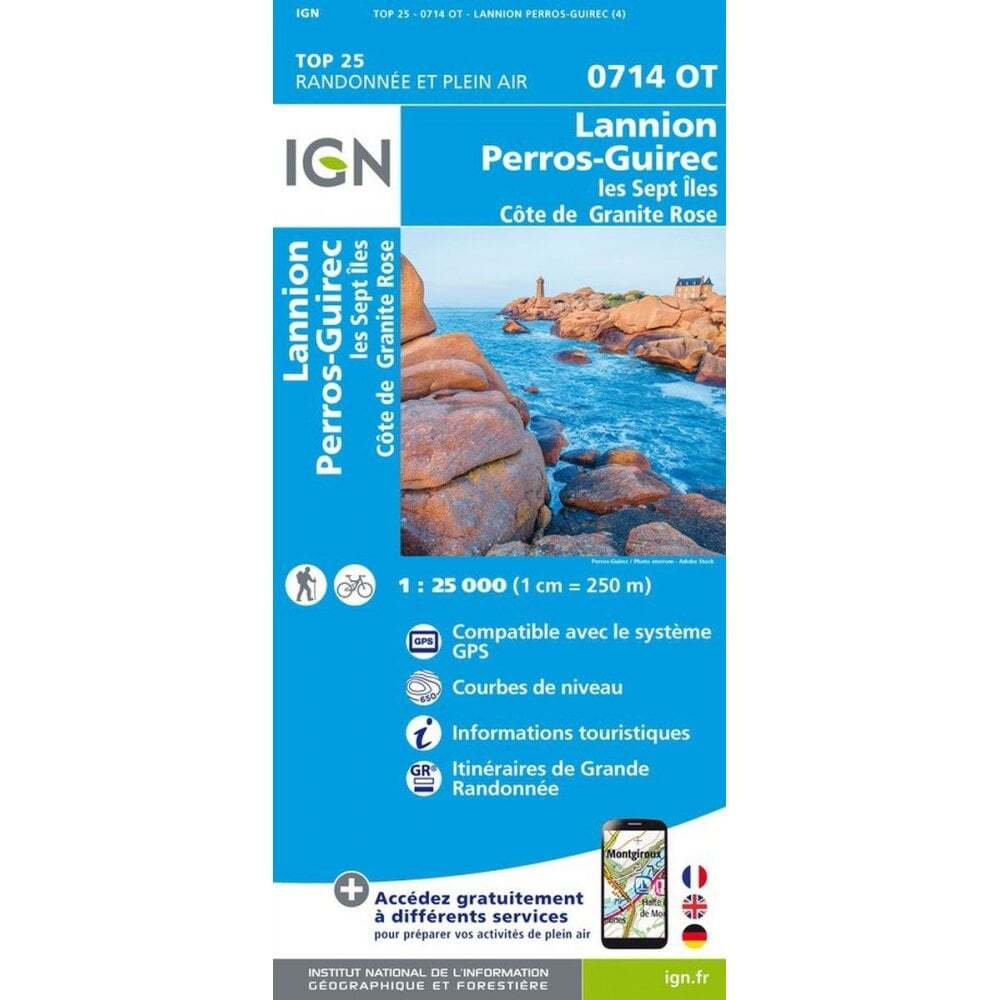 France 1:25K map 0714OT - Lannion / Perros-Guirec / Les Sept Iles map