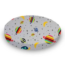 SheetWorld Round Crib Sheet 42x42, Cotton Woven General Prints, USA