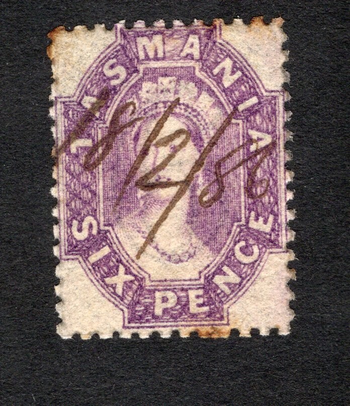 Australia Tasmania  1891 stamp SG#143 p.12 START15%ONLY used CV=20$