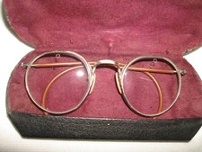 Vintage All Original L B Ful - Vue 23 Bausch Lomb Round Eyeglasses Hard Case