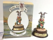The Leonardo Collection Jasper Rabbit Little Nook Village Bunny w Flowers in Pot