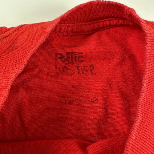 Camiseta Philcos Poetic Justice Tupac Texto Japonés Roja Manga Corta Hombre’s L - Imagen 10 de 11