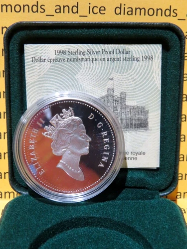 1998 Royal Canadian Mint, 125 Years RCMP Sterling Silver Proof Dollar, w/Case